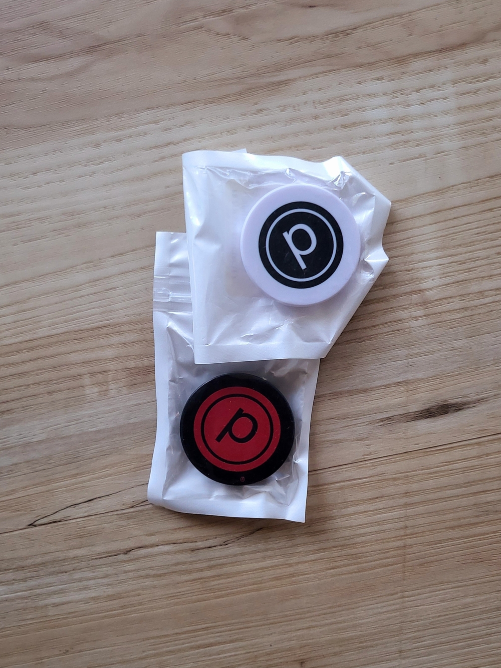 Pure Barre White and Black/Red Pop Sockets